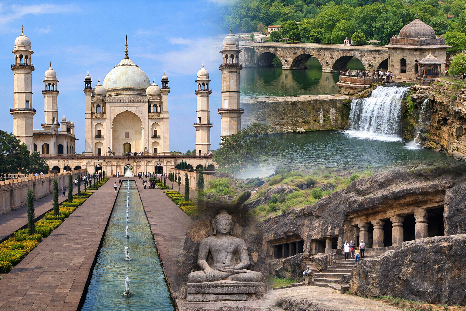 Bibi Ka Maqbara + Panchakki + Aurangabad Caves One-Day Tour | BagbanCab.com
